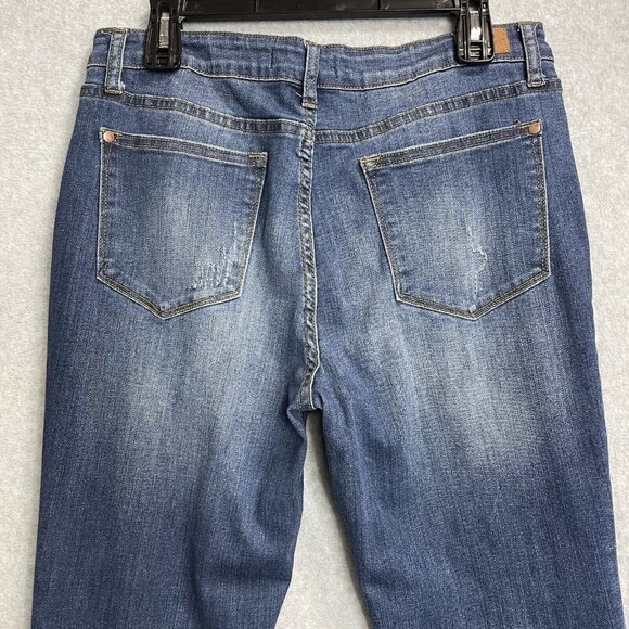 Judy Blue Angie Jeans Womens 32 Relaxed Fit Blue Denim Mid Rise Stretch - Picture 5 of 13